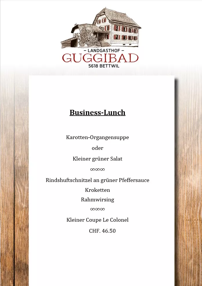 Business Lunch Guggibad