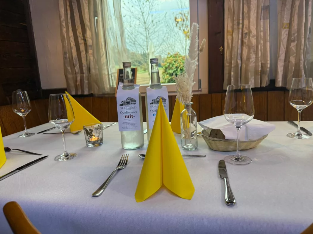 Schön aufgedeckt im Landgasthof Guggibad