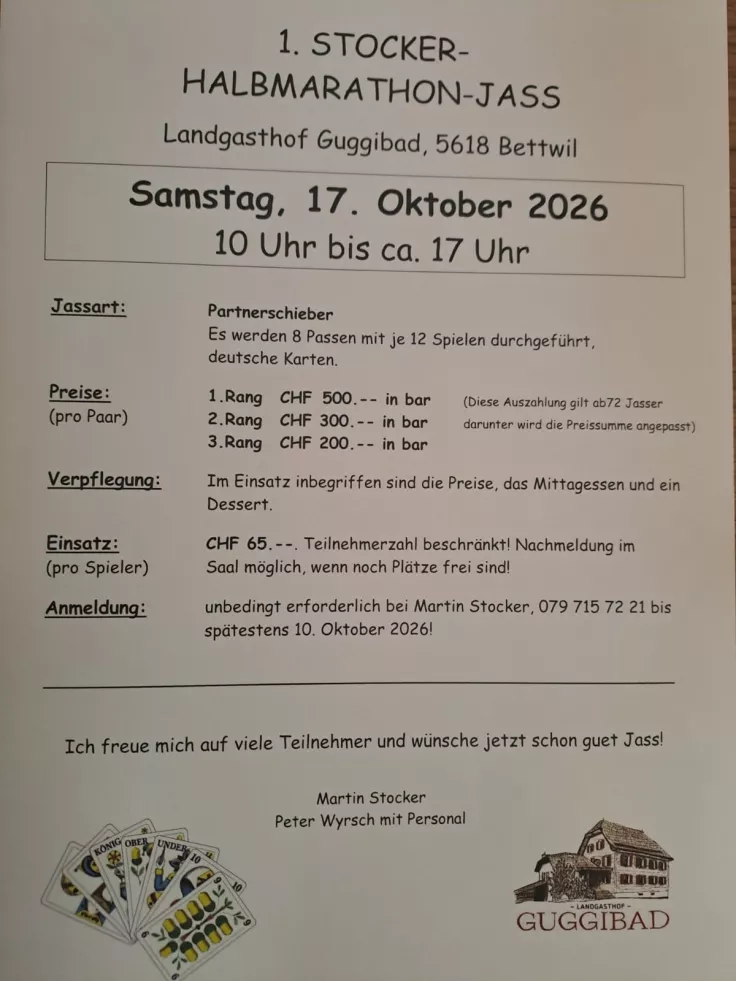 Partnerschieber im Landgasthof Guggibad