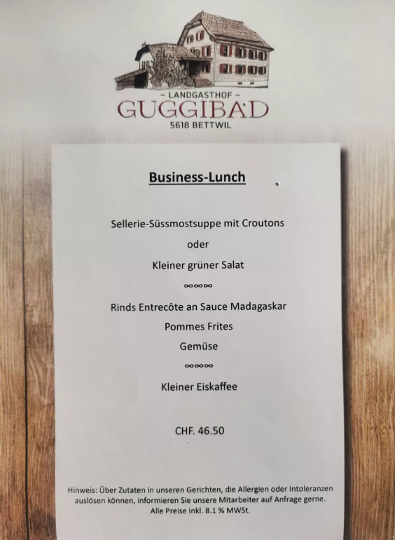 Business Lunch Guggibad